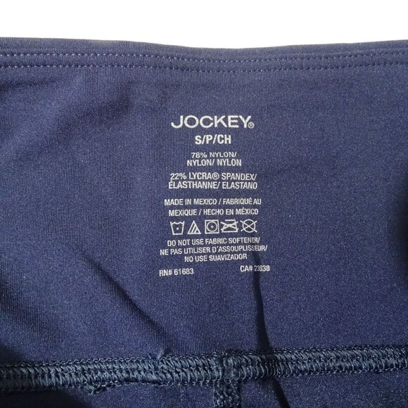 Jockey Performance Crop Legging Women Size S 360 High Rise Stretch Navy Blue NEW - Picture 7 of 11